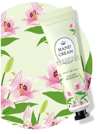 Hand cream with wild lily petal extract Luofmiss(66195)